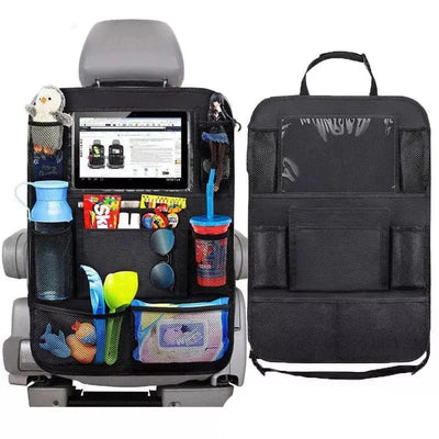 Car Backseat Organizer With Tablet Holder And Multiple Storage Pockets