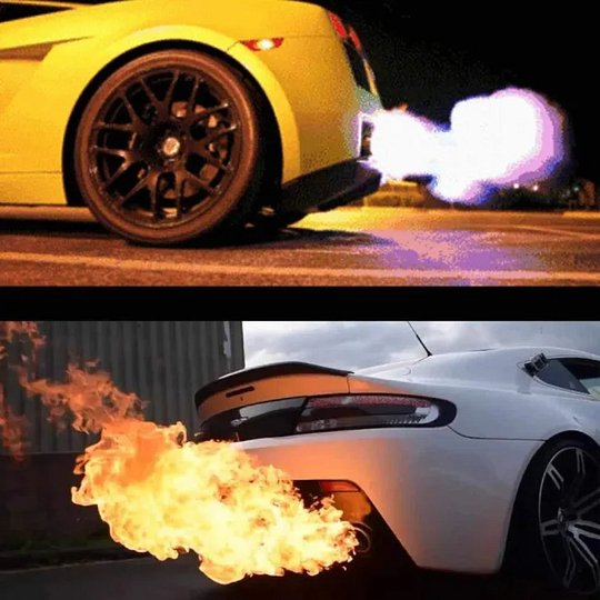 Car Exhaust Pipe LED Light Motorcycle Tail Glow Lamp Accessory