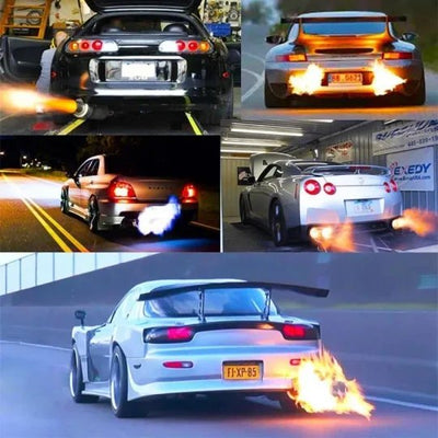 Car Exhaust Pipe LED Light Motorcycle Tail Glow Lamp Accessory