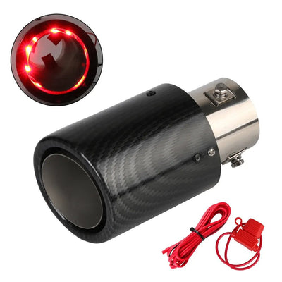 Car Exhaust Pipe LED Light Motorcycle Tail Glow Lamp Accessory