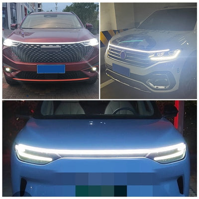 Car Hood Beam LED Lights Waterproof Exterior Daytime Running Strip