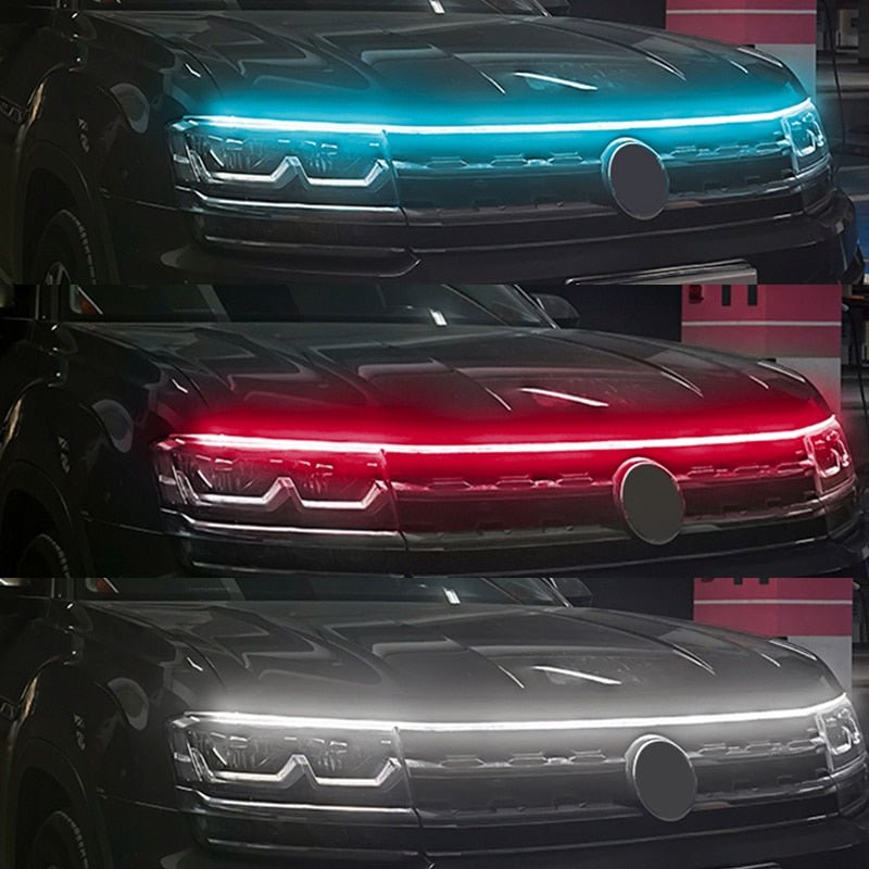 Car Hood Beam LED Lights Waterproof Exterior Daytime Running Strip