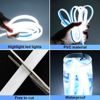 Car Hood Beam LED Lights Waterproof Exterior Daytime Running Strip