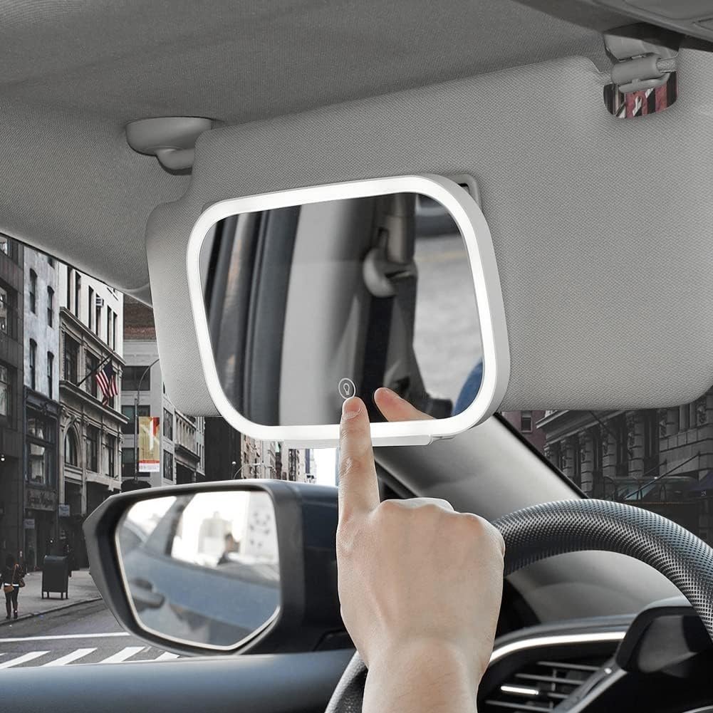 Car LED Make-Up Mirror With Bright Adjustable Lights