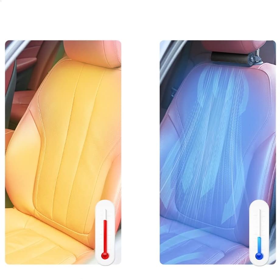 Car Seat Fan With 3 Speeds Powerful Cooling For Vehicles And Office Seats