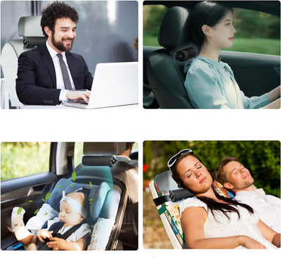 Car Seat Fan With 3 Speeds Powerful Cooling For Vehicles And Office Seats