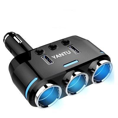 Car Cigarette Lighter Splitter Socket Adapter For Multiple Devices