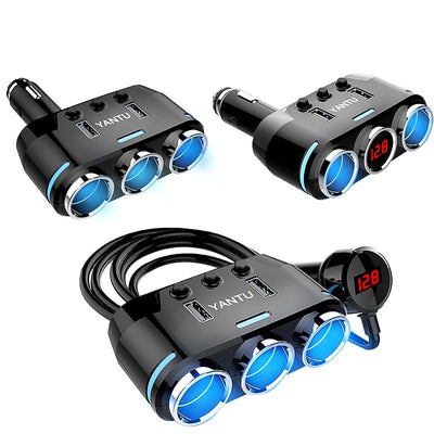 Car Cigarette Lighter Splitter Socket Adapter For Multiple Devices