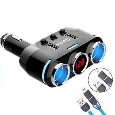Car Cigarette Lighter Splitter Socket Adapter For Multiple Devices