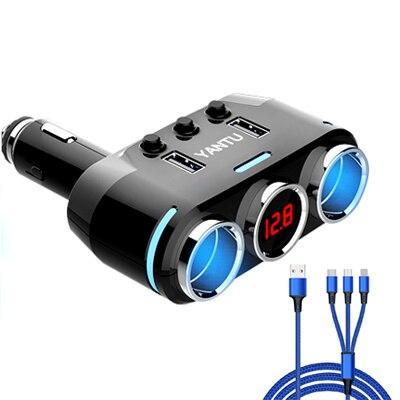 Car Cigarette Lighter Splitter Socket Adapter For Multiple Devices