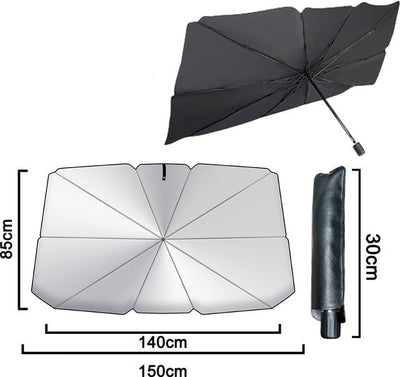 Car Sunshade Umbrella Foldable Heat Protection 10 Ribs Windshield Cover