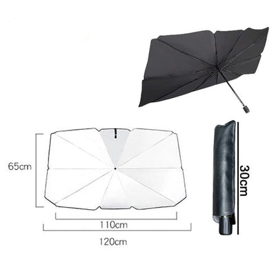 Car Sunshade Umbrella Foldable Heat Protection 10 Ribs Windshield Cover