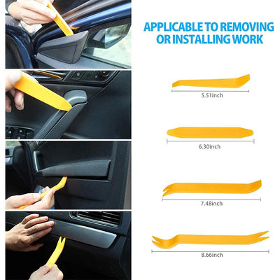 Car Trim Removal Tool Kit With Long Reach Grabber And Air Wedge Pump