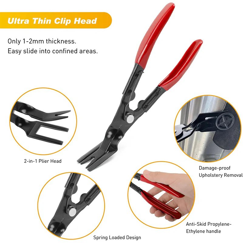 Car Trim Removal Tool Kit With Long Reach Grabber And Air Wedge Pump