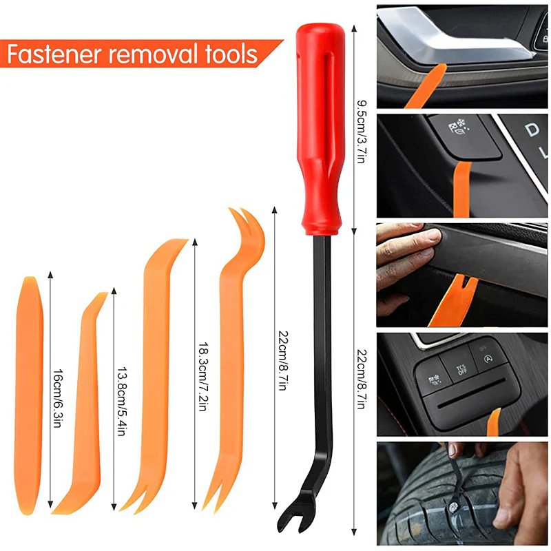 Car Trim Removal Tool Kit With Long Reach Grabber And Air Wedge Pump
