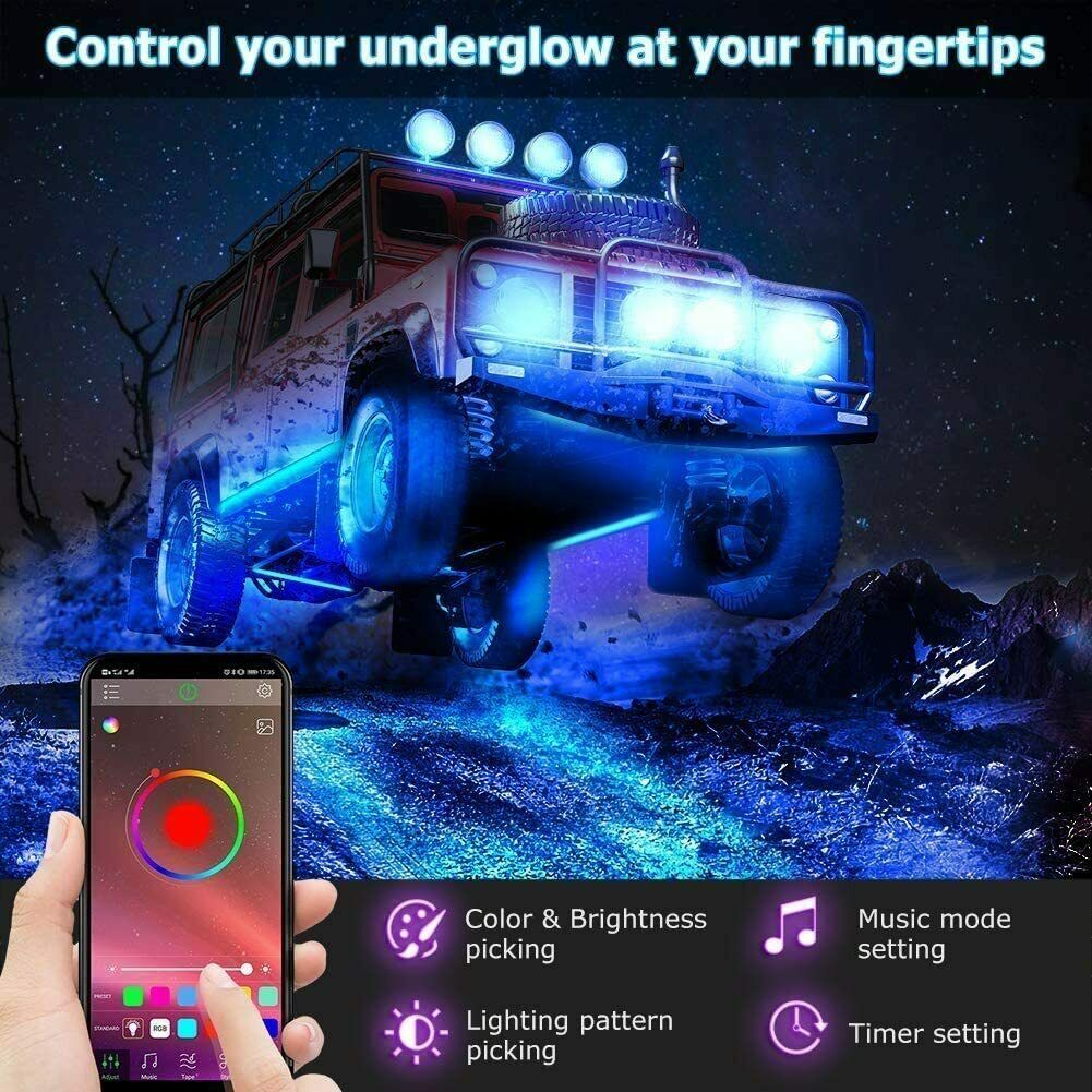 Car Under Glow Light LED Strip With Remote APP Control Flexible