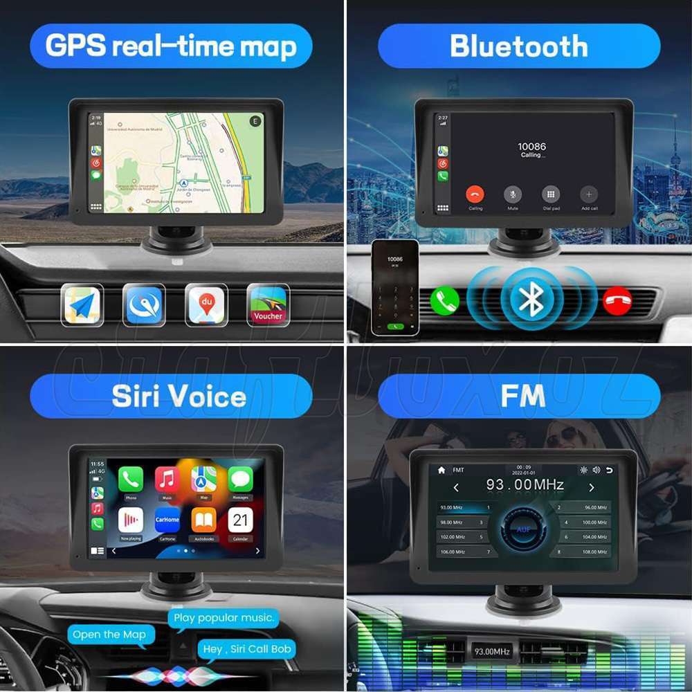 Universal Touchscreen Wireless Apple CarPlay Car Stereo Display
