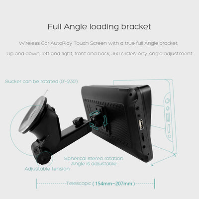 Universal Touchscreen Wireless Apple CarPlay Car Stereo Display