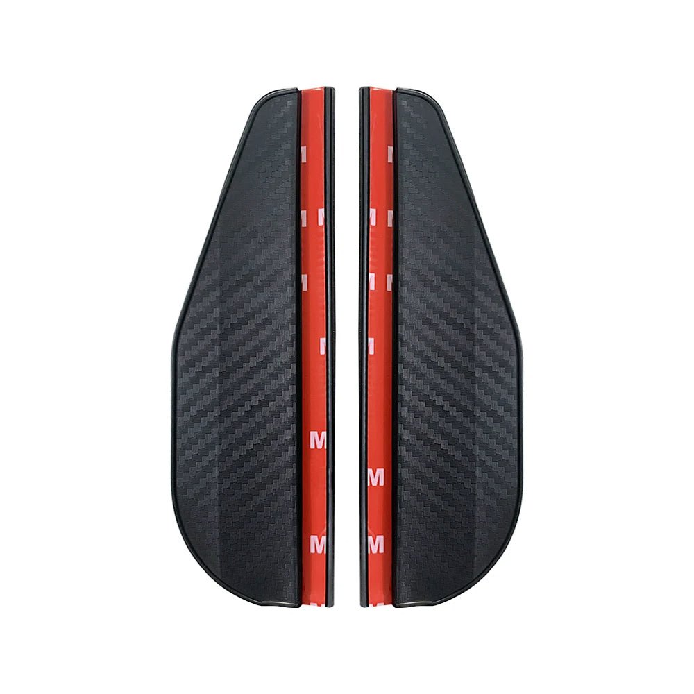 Carbon Fiber Rearview Mirror Rain Visor Sunshade For Clear Vision