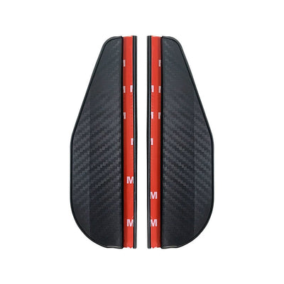 Carbon Fiber Rearview Mirror Rain Visor Sunshade For Clear Vision