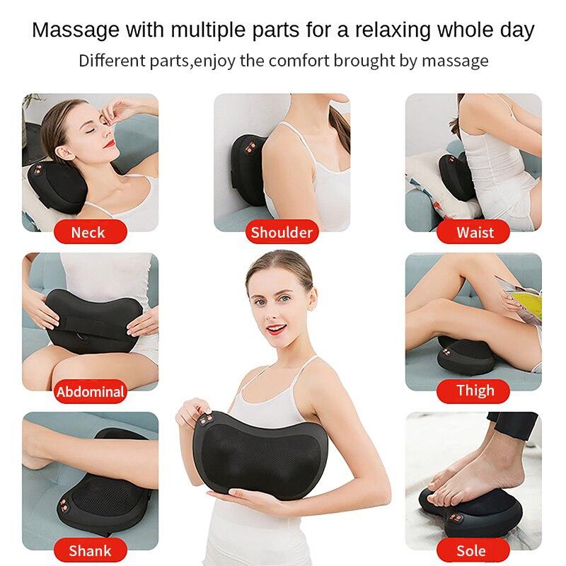 Shiatsu Massage Pillow For Car And Home Electric Use