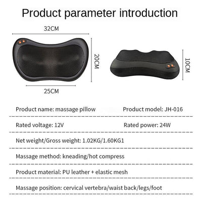 Shiatsu Massage Pillow For Car And Home Electric Use