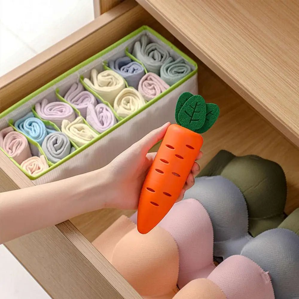 Carrot-Shaped Bamboo Charcoal Wall-Mounted Fridge Deodorizer Box
