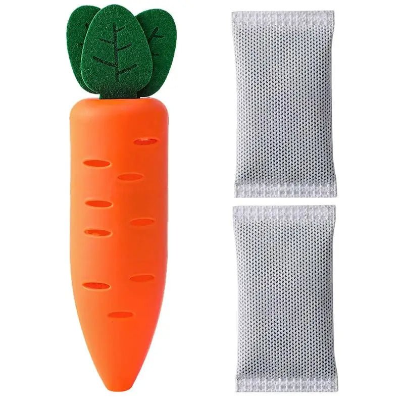 Carrot-Shaped Bamboo Charcoal Wall-Mounted Fridge Deodorizer Box