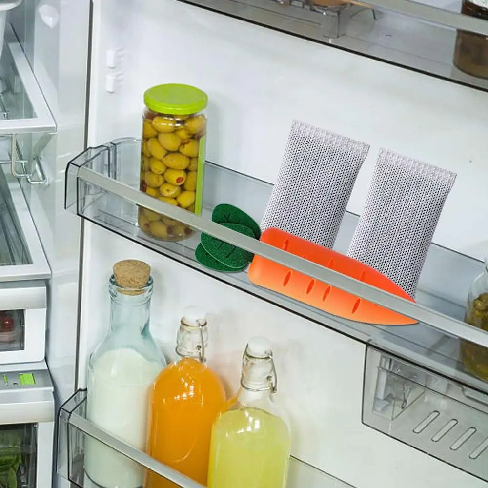Carrot-Shaped Bamboo Charcoal Wall-Mounted Fridge Deodorizer Box