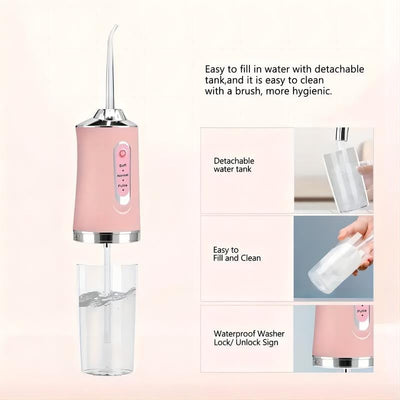 Portable Water Flosser Oral Irrigator Teeth Cleaner Travel Device