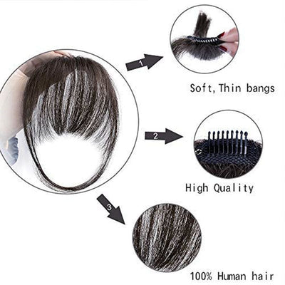 Clip In Bangs Hair Extensions Easy Stylish Natural Look