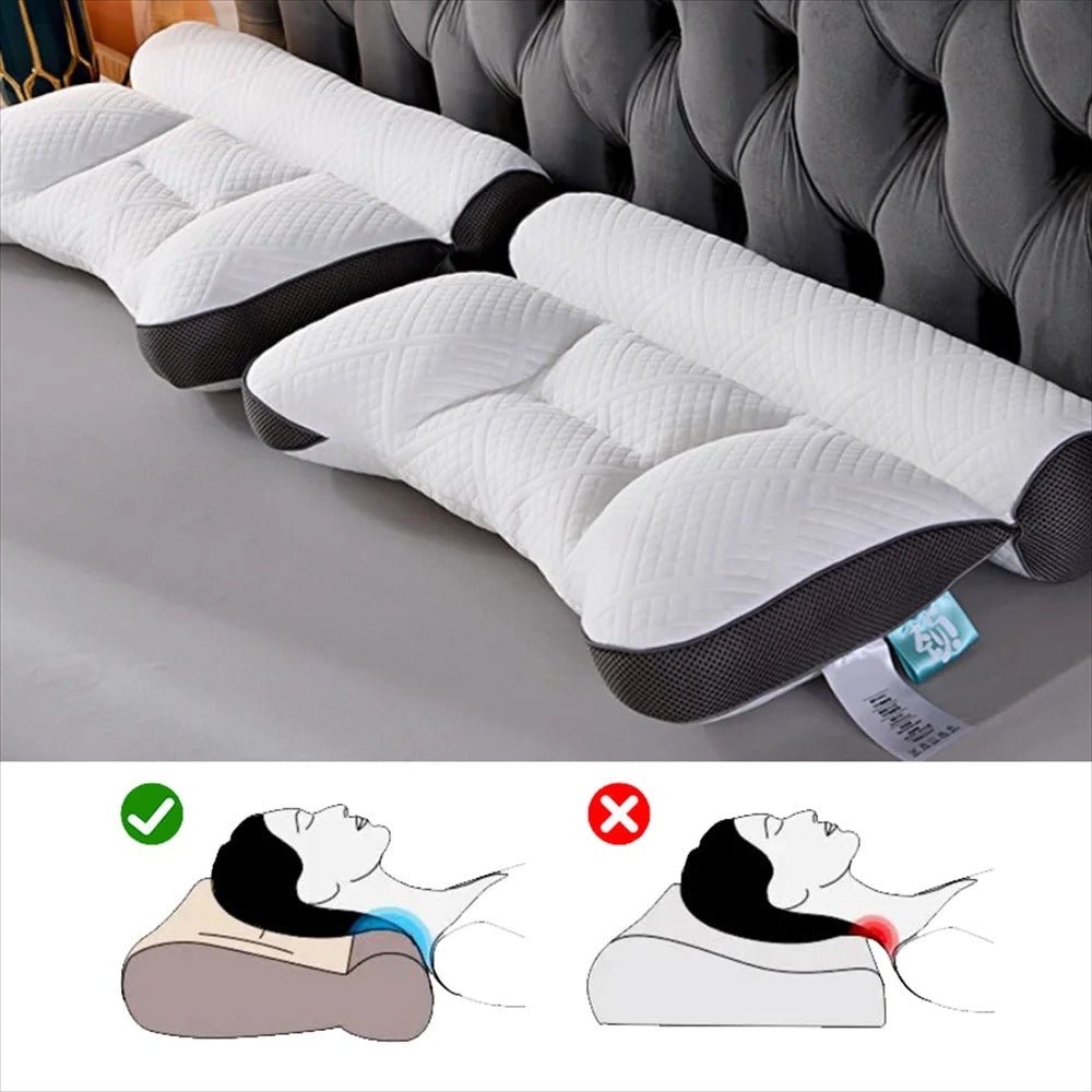 Cervical Support Pillow Ergonomic Memory Foam Orthopedic Neck Relief