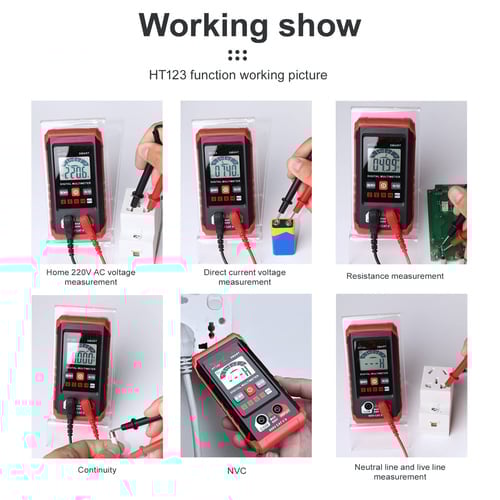 Digital Multimeter Professional Portable Electrical Tester Meter