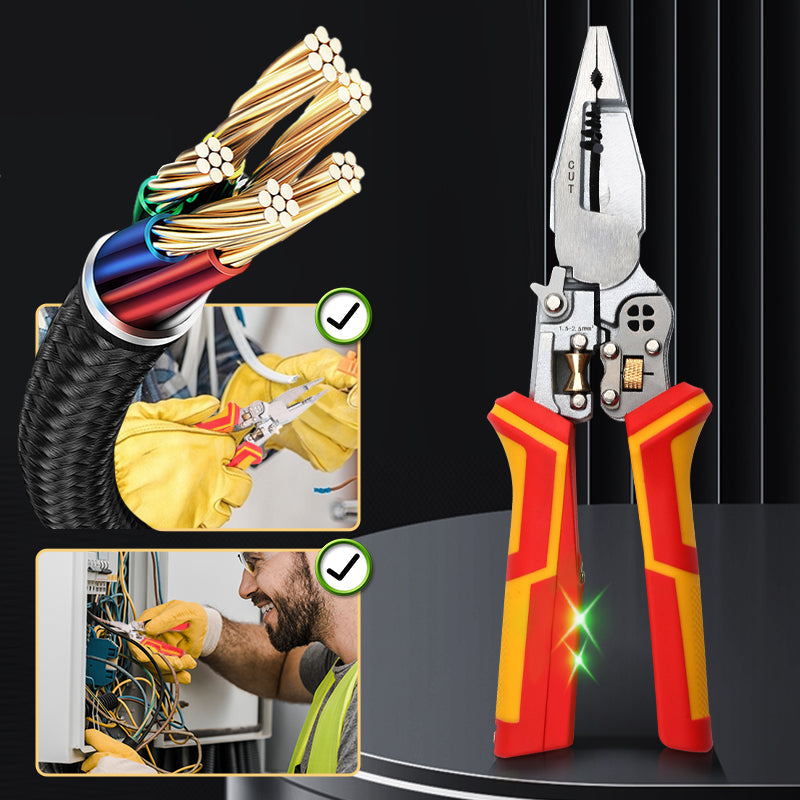 8-In-1 Wire Stripper With Voltage Tester Multi-Function Tool Kit