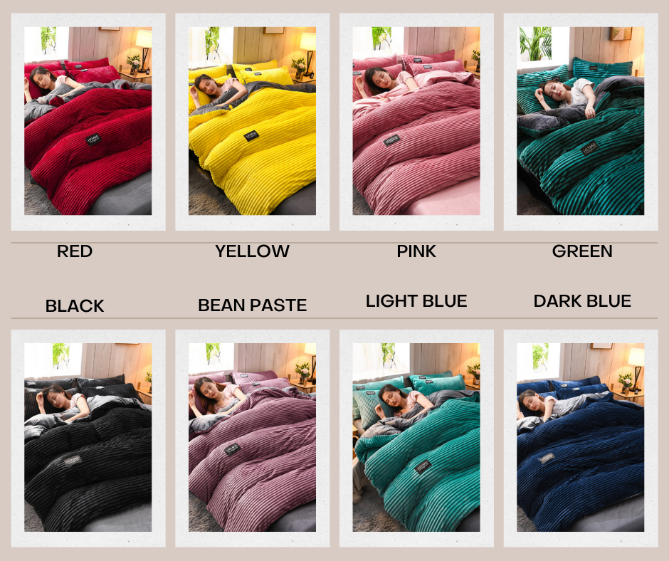 Corduroy Velvet Quilt Set Soft Plush Comfort Bedding Collection