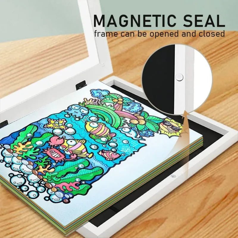 Children Art Frame Changeable Kids Artwork Display For 3D Projects
