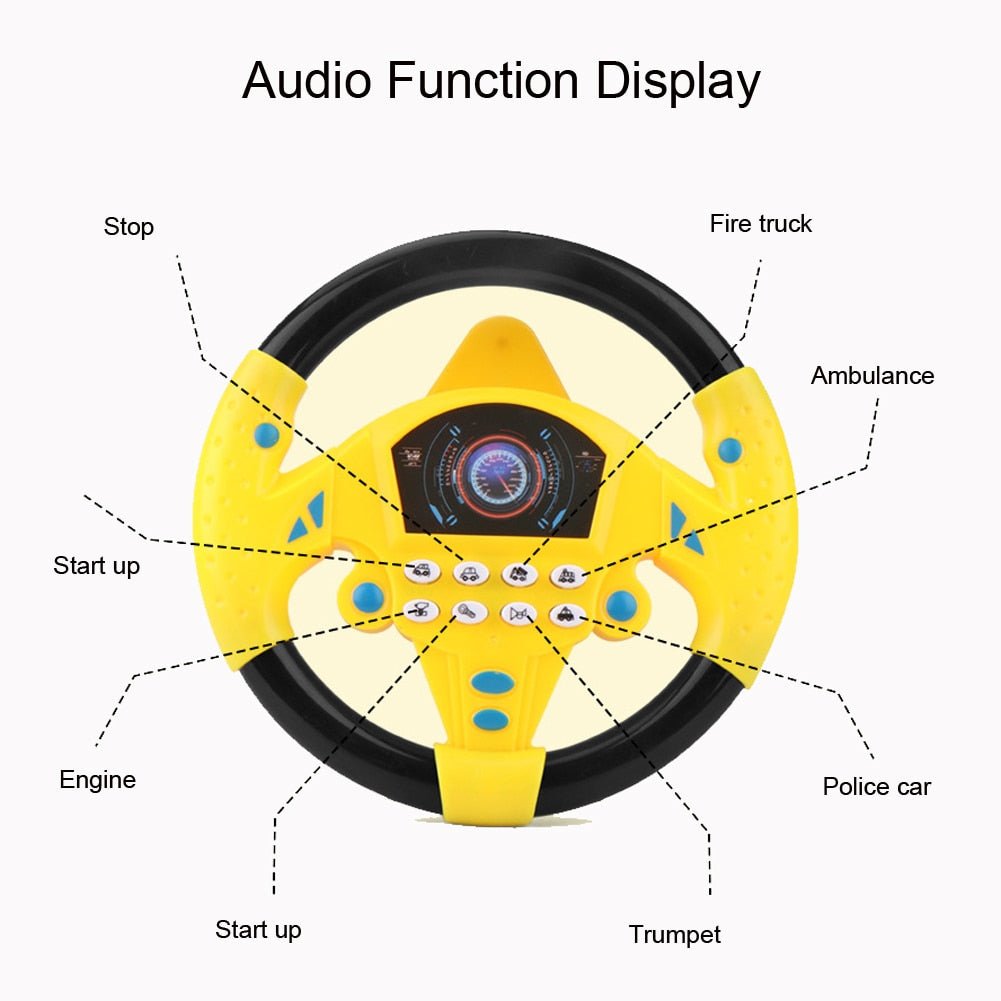 Children Steering Wheel Toy With Interactive Music And Educational Sounds