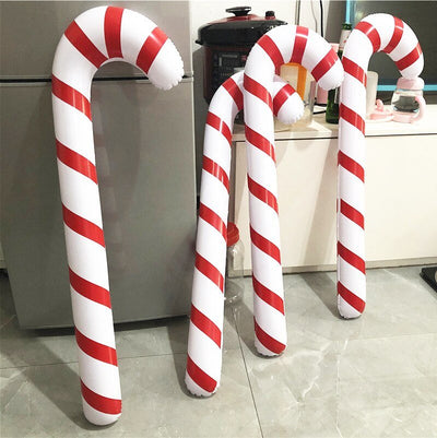 Inflatable Candy Canes Christmas Decorations Set For Outdoor Yard