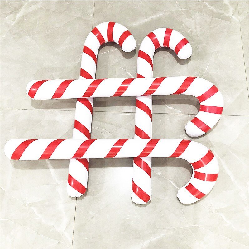 Inflatable Candy Canes Christmas Decorations Set For Outdoor Yard