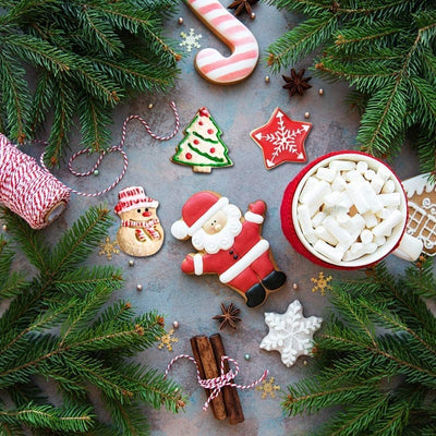 Christmas Cookie Baking Cutter Set 4pcs Fondant Biscuit Cutters