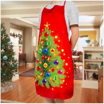 Christmas Cooking Apron Cute Oil-proof Kitchen Baking Apron For Home