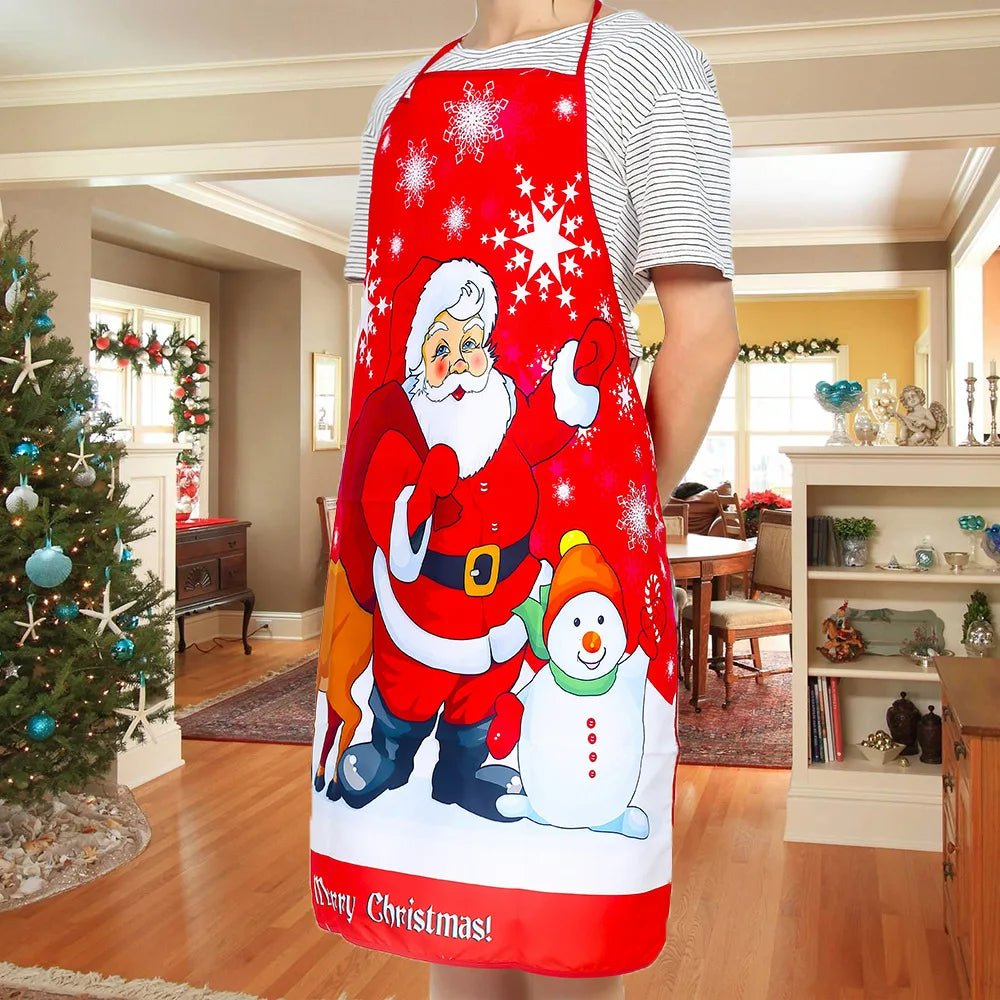 Christmas Cooking Apron Cute Oil-proof Kitchen Baking Apron For Home