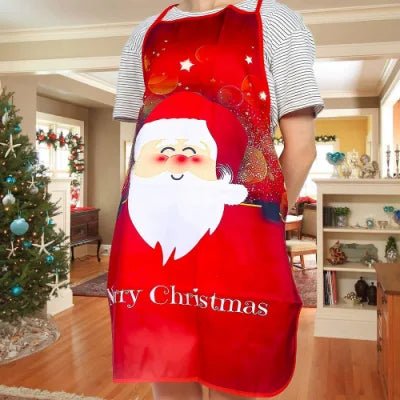 Christmas Cooking Apron Cute Oil-proof Kitchen Baking Apron For Home
