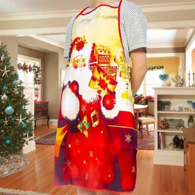 Christmas Cooking Apron Cute Oil-proof Kitchen Baking Apron For Home