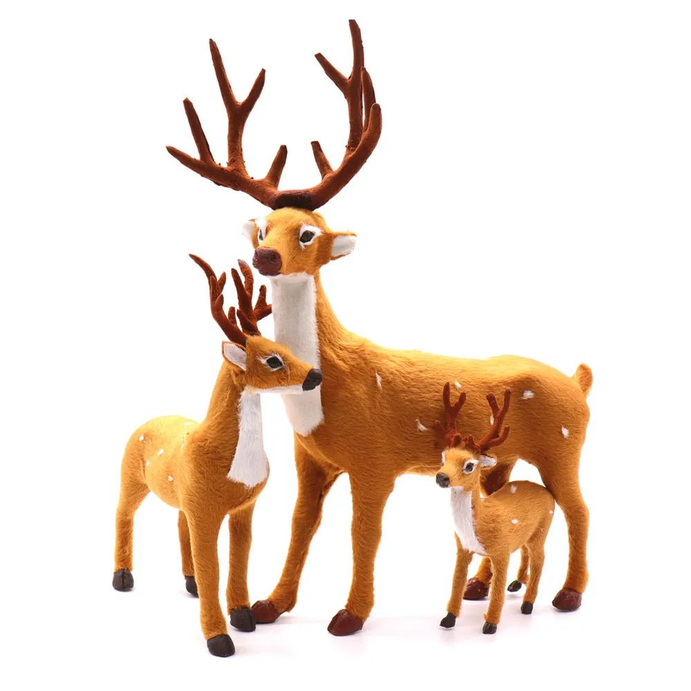 Christmas Deer Plush Doll Soft Sika Deer Holiday Ornament Toy