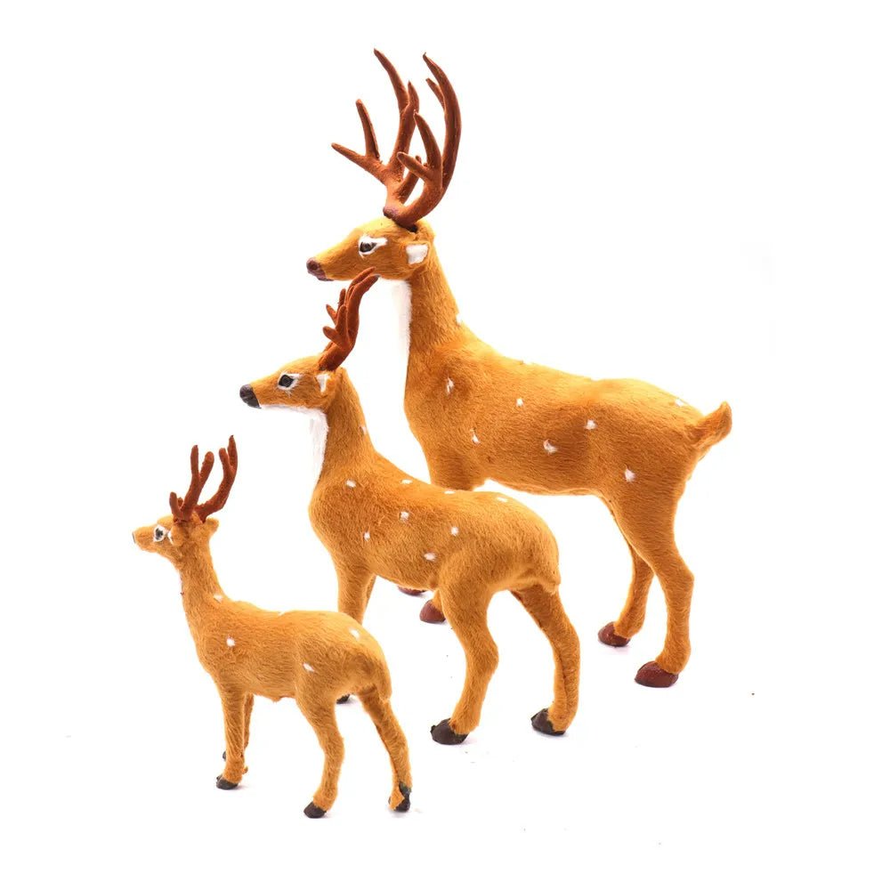 Christmas Deer Plush Doll Soft Sika Deer Holiday Ornament Toy
