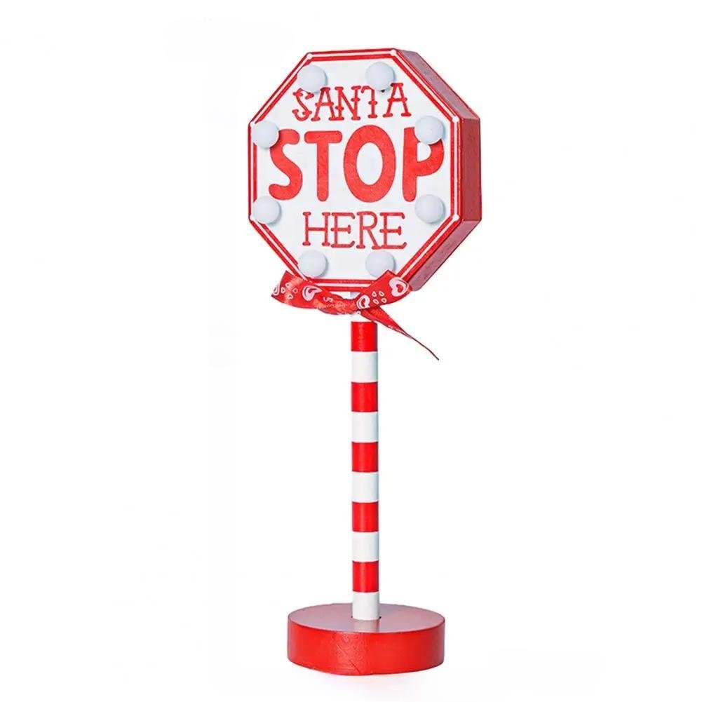 Christmas LED Wooden Desktop Sign For Festive Holiday Decor