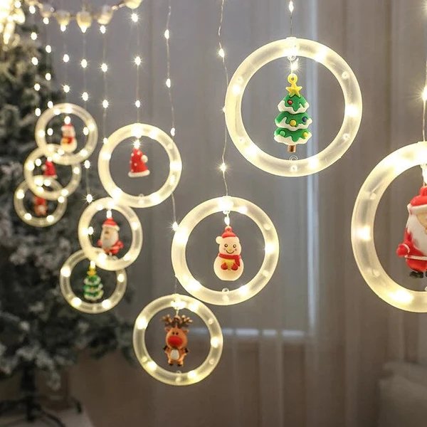 Christmas LED Curtain String Lights Fairy Holiday Decoration Lights