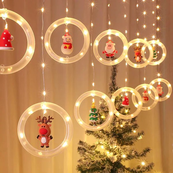 Christmas LED Curtain String Lights Fairy Holiday Decoration Lights