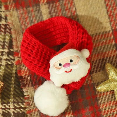 Christmas Pet Scarf Red Cozy Holiday Scarf For Kittens And Puppies